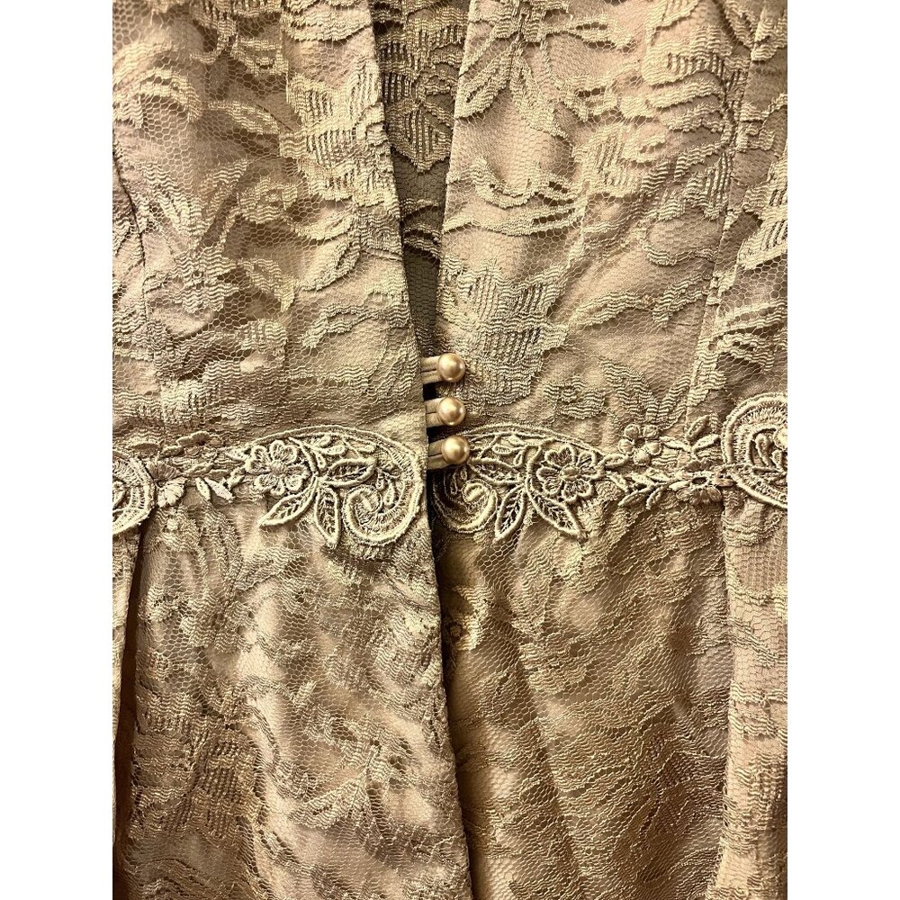 Vintage Lace Dress with Jacket Bari Protas  Cachet Size 7/8 NEW with Tag